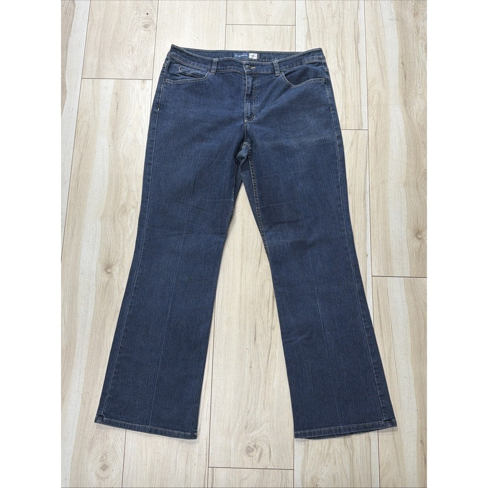Liz Claiborne Womens Jeans Size 14R Dark Blue Bootcut Leg Classic Fit